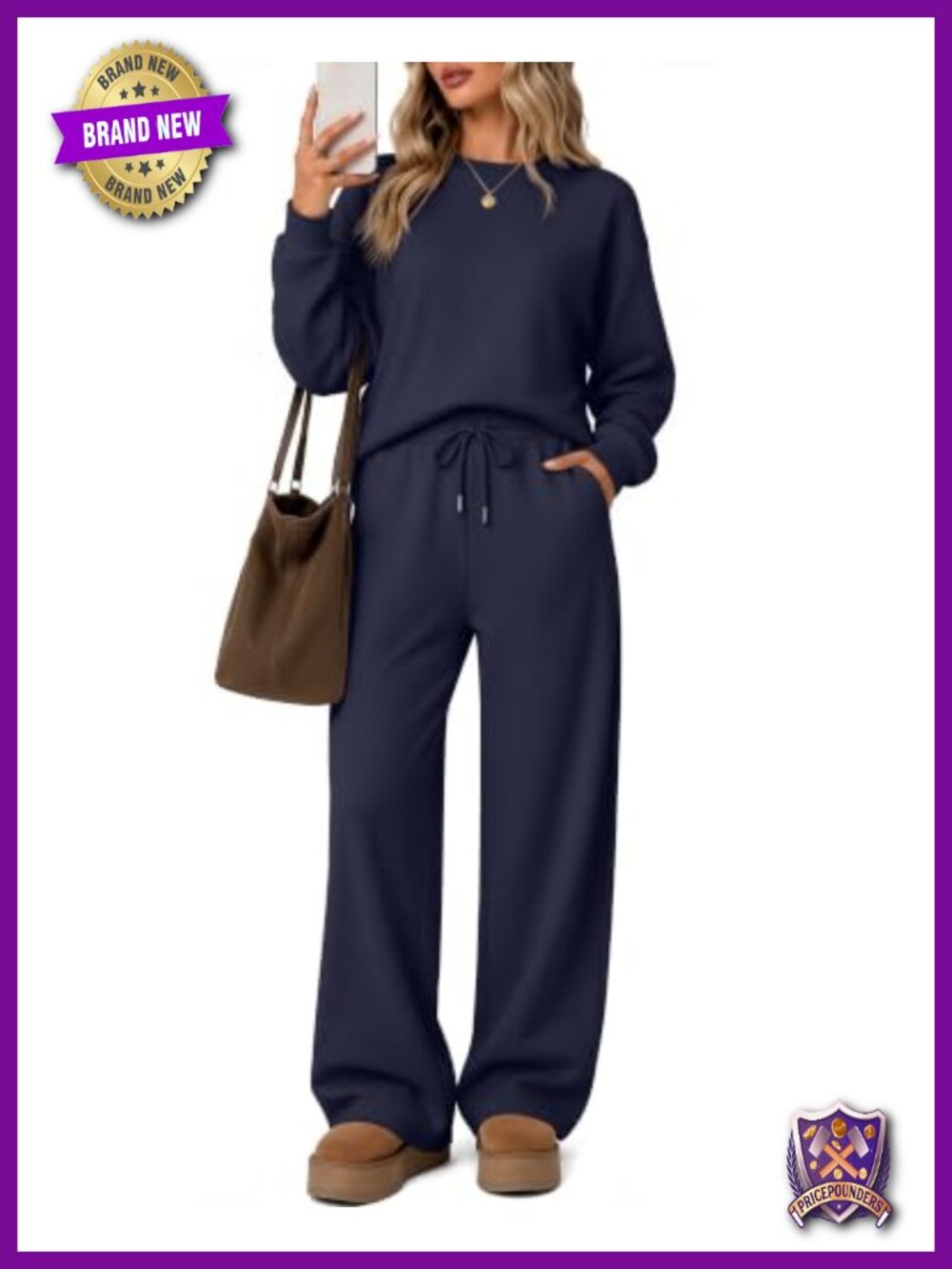 Women 2 Piece Lounge Set Long Sleeve Wide Leg Sweatsuit